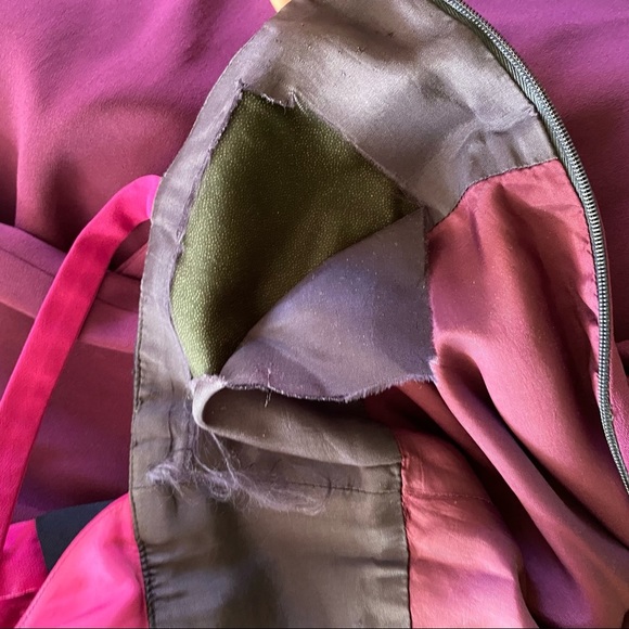 JILL JILL STUART Colorblock Viola & Deep Violet Gown Sz 6 - Picture 7 of 7